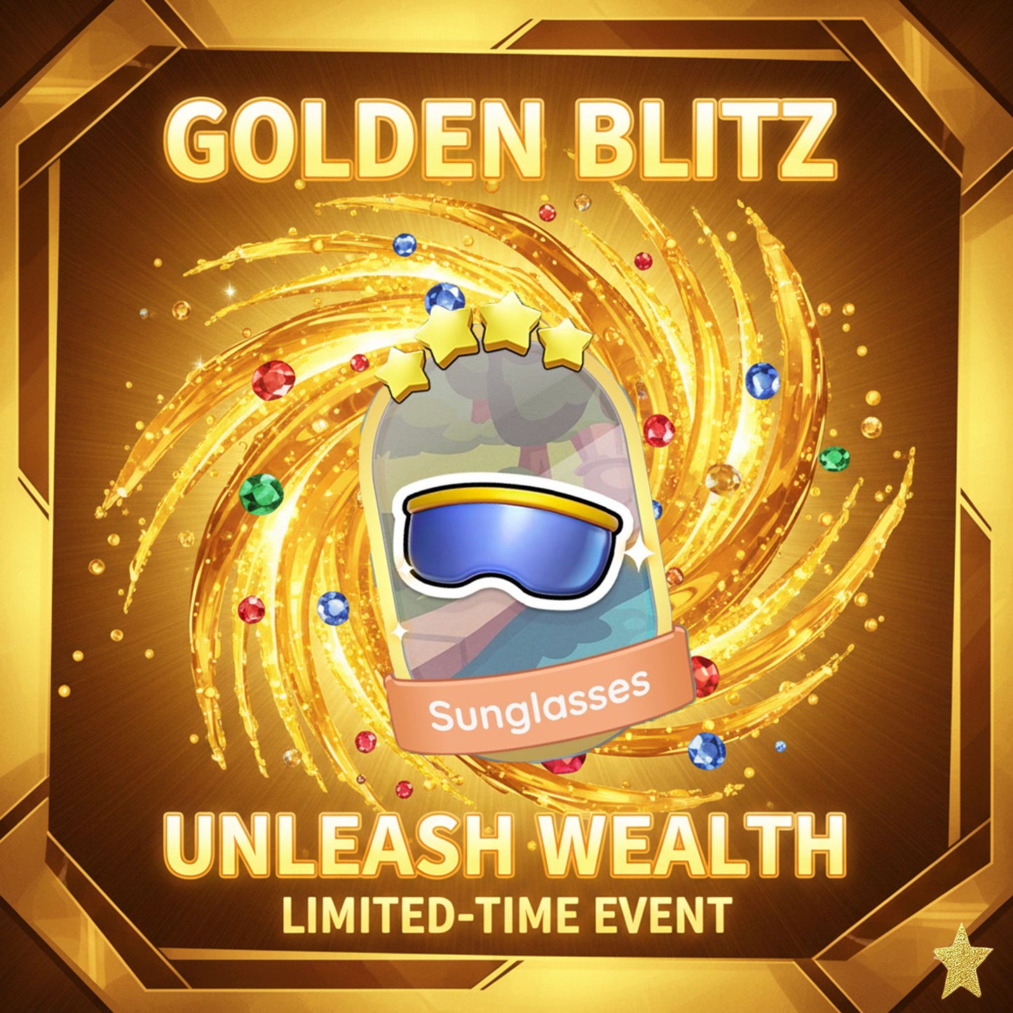 Mono-poly Go 4⭐Gold Card🚨16-7 Sunglasses🚨 from Mono-poly Go! Blitz ends soon - let's trade FAST! ⏰🔥