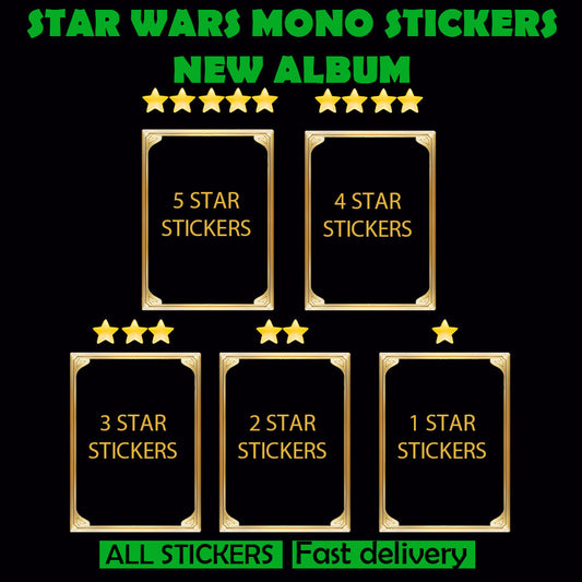Monopoly Go 1/2 star stickers all