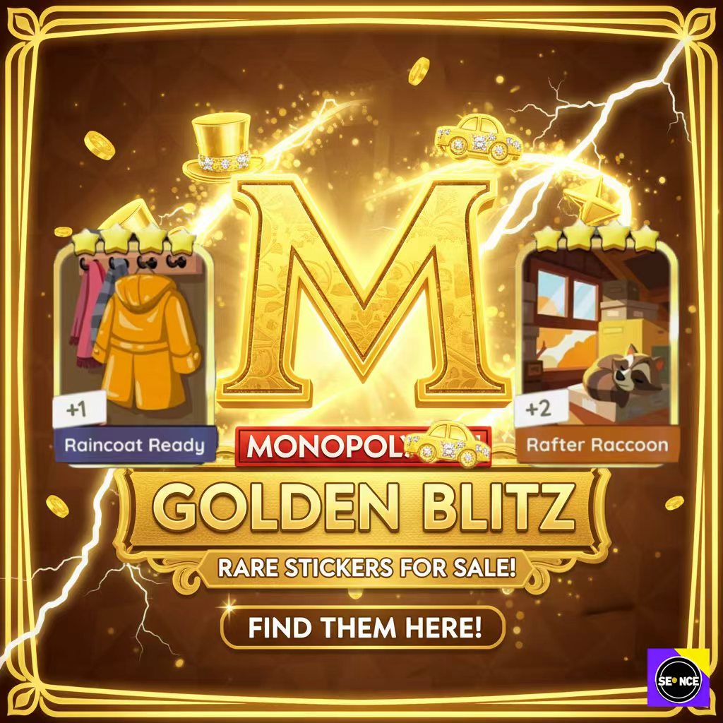 Mono-poly Go🔥Golden Blitz 4 ⭐STAR Sticker⚡ FAST TRADE! ⚡