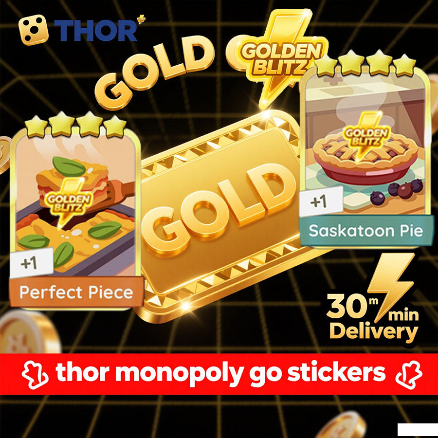 🔥 Mono-poly Go Golden Blitz 4 STAR Sticker - FAST TRADE! ⭐ENDING SOON! ⏰