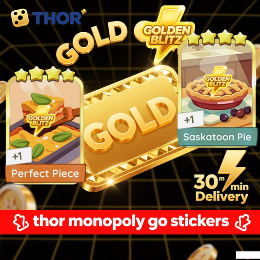 🔥 Mono-poly Go Golden Blitz 4 STAR Sticker - FAST TRADE! ⭐ENDING SOON! ⏰