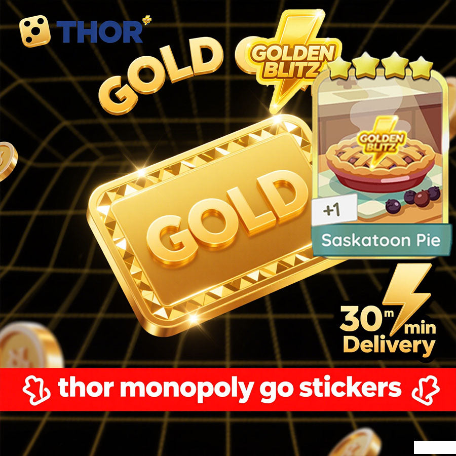🔥 Mono-poly Go Golden Blitz 4 STAR Sticker - FAST TRADE! ⭐ENDING SOON! ⏰