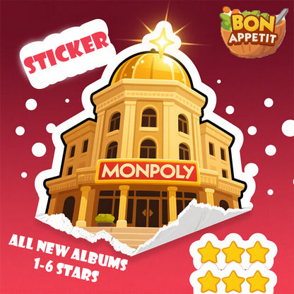 【Ultra-Fast Delivery】Monopoly GO! 5-Star & 4-Star Stickers Gift Sending - Choose Any Card - All 500+ Stickers - Safe & Guaranteed - Shop Now!